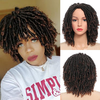 Synthetic Hair Knotless Braided Wigs Dreadlock Hair Wig For Black Men Women Natural Black Synthetic Dreadlocks Wig