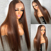 34Inch HD Transparent Lace Frontal Wig Brazilian Body Wave Silver Grey Lace Front Colored Human Hair Wigs For Women