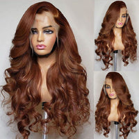 34Inch HD Transparent Lace Frontal Wig Brazilian Body Wave Silver Grey Lace Front Colored Human Hair Wigs For Women
