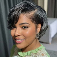 Straight Pixie Cut HD Lace Human Hair Wig for Women - Image 1