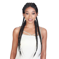 100% Hand-Braided 4 Dutch Braids 27/613 Cornrow Braid Front Lace Wig