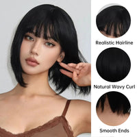 Black Straight Synthetic Wig for Women - Image 8