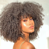 Curly Afro Human Hair Wig for Women - Image 1