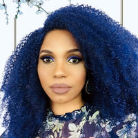 Cristoli Big Afro Blue Curly Hair Wig "NEPTUNE" for African American