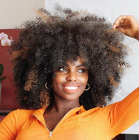 Multi-Color Curly Afro Synthetic Wig for Women - Image 1