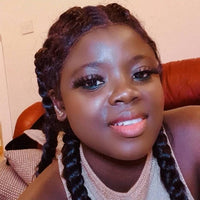 100% Hand-Braided 4 Dutch Braids 1B Cornrow Braid Front Lace Wig