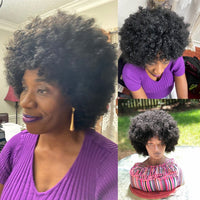 Black Kinky Afro Synthetic Wig for Women - Image 1