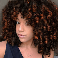 Multi-Color Curly Afro Synthetic Wig for Women - Image 1
