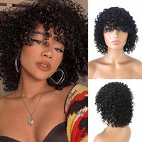 Curly Afro Human Hair Wig for Women - Image 1